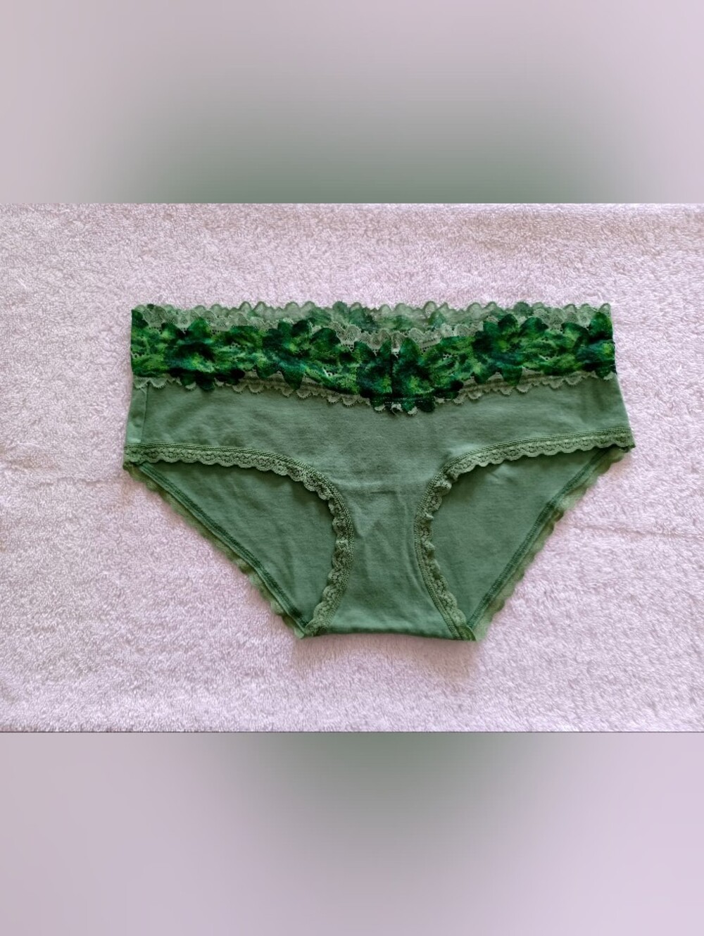 Aerie Boybrief Green Cotton Panties, Size M